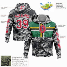 Load image into Gallery viewer, Custom Stitched Camo Red-White 3D Dominica Dominican Flag Sports Pullover Sweatshirt Salute To Service Hoodie
