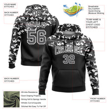 Load image into Gallery viewer, Custom Stitched Camo Steel Gray-Black 3D Sports Pullover Sweatshirt Salute To Service Hoodie
