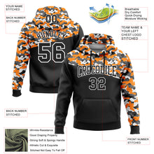 Load image into Gallery viewer, Custom Stitched Camo Black Bay Orange-Steel Gray 3D Sports Pullover Sweatshirt Salute To Service Hoodie
