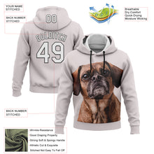 Load image into Gallery viewer, Custom Stitched White Black 3D Pattern Design Puggle Sports Pullover Sweatshirt Hoodie
