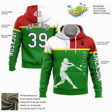 Load image into Gallery viewer, Custom Stitched Grass Green Red Light Yellow-Black 3D Bolivia Bolivian Flag Sports Pullover Sweatshirt Hoodie
