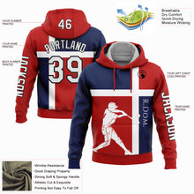 Load image into Gallery viewer, Custom Stitched Red US Navy Blue-Black 3D Dominican Republic Dominican Republic Flag Sports Pullover Sweatshirt Hoodie
