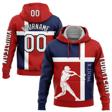 Load image into Gallery viewer, Custom Stitched Red US Navy Blue-Black 3D Dominican Republic Dominican Republic Flag Sports Pullover Sweatshirt Hoodie
