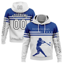 Load image into Gallery viewer, Custom Stitched White Royal-Black 3D Honduras Honduran Flag Sports Pullover Sweatshirt Hoodie
