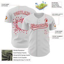 Load image into Gallery viewer, Custom White Red 3D Love Heart Valentine&#39;s Day Authentic Baseball Jersey
