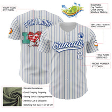 Load image into Gallery viewer, Custom White Royal Pinstripe Royal 3D Love Heart Valentine&#39;s Day Authentic Baseball Jersey
