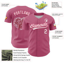 Load image into Gallery viewer, Custom Pink White-Neon Pink 3D Love Heart Valentine&#39;s Day Authentic Baseball Jersey
