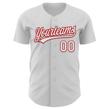 Load image into Gallery viewer, Custom White Red 3D Love Heart Valentine&#39;s Day Authentic Baseball Jersey
