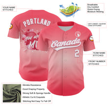 Load image into Gallery viewer, Custom Medium Pink White-Light Pink 3D Love Heart Valentine&#39;s Day Authentic Baseball Jersey
