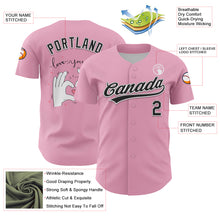 Load image into Gallery viewer, Custom Light Pink Black-White 3D Love Heart Valentine&#39;s Day Authentic Baseball Jersey
