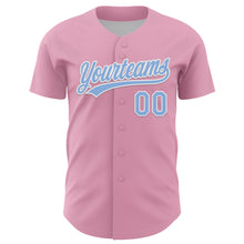 Load image into Gallery viewer, Custom Light Pink Light Blue-White 3D Love Heart Valentine&#39;s Day Authentic Baseball Jersey
