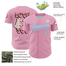 Load image into Gallery viewer, Custom Light Pink Light Blue-White 3D Love Heart Valentine&#39;s Day Authentic Baseball Jersey
