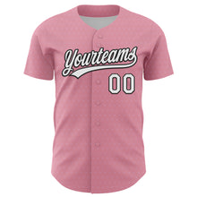 Load image into Gallery viewer, Custom Light Pink White-Black 3D Love Heart Valentine&#39;s Day Authentic Baseball Jersey
