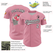 Load image into Gallery viewer, Custom Light Pink White-Black 3D Love Heart Valentine&#39;s Day Authentic Baseball Jersey
