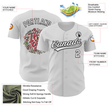 Load image into Gallery viewer, Custom White Black 3D Love Valentine&#39;s Day Authentic Baseball Jersey
