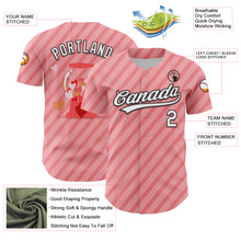 Load image into Gallery viewer, Custom Medium Pink White-Black 3D Love Heart Valentine&#39;s Day Authentic Baseball Jersey
