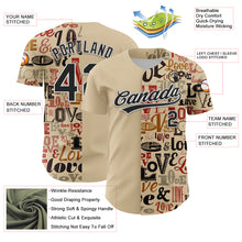 Load image into Gallery viewer, Custom City Cream Black-White 3D Love Valentine&#39;s Day Authentic Baseball Jersey
