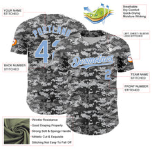 Load image into Gallery viewer, Custom Camo Light Blue-White 3D Authentic Salute To Service Baseball Jersey
