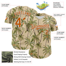 Load image into Gallery viewer, Custom City Cream Texas Orange-White 3D Hawaii Tropical Coconut Tree Authentic Baseball Jersey
