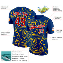 Load image into Gallery viewer, Custom US Navy Blue Red-Yellow 3D Esports Performance T-Shirt
