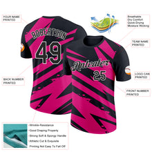 Load image into Gallery viewer, Custom Black Hot Pink-White 3D Esports Performance T-Shirt
