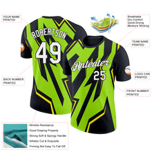 Load image into Gallery viewer, Custom Black Neon Green-Light Yellow 3D Esports Performance T-Shirt
