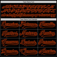 Load image into Gallery viewer, Custom Black Orange Hockey Jersey
