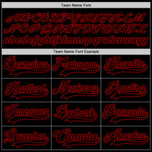 Load image into Gallery viewer, Custom Black Red Hockey Jersey
