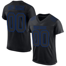 Load image into Gallery viewer, Custom Black Royal Mesh Authentic Football Jersey
