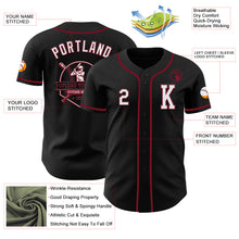 Load image into Gallery viewer, Custom Black White-Crimson Authentic Baseball Jersey
