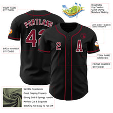 Load image into Gallery viewer, Custom Black Crimson-White Authentic Baseball Jersey
