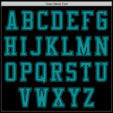 Load image into Gallery viewer, Custom Black Teal Authentic Baseball Jersey
