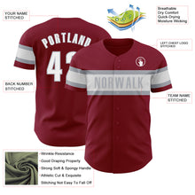 Load image into Gallery viewer, Custom Crimson White-Gray Authentic Baseball Jersey
