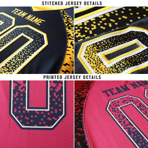 Custom Purple Black-Pink Mesh Drift Fashion Football Jersey