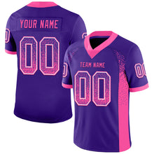 Load image into Gallery viewer, Custom Purple Pink-White Mesh Drift Fashion Football Jersey
