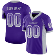 Load image into Gallery viewer, Custom Purple Gray-White Mesh Drift Fashion Football Jersey
