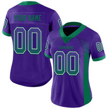 Load image into Gallery viewer, Custom Purple Kelly Green-White Mesh Drift Fashion Football Jersey
