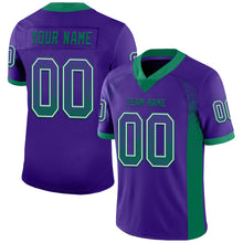 Load image into Gallery viewer, Custom Purple Kelly Green-White Mesh Drift Fashion Football Jersey
