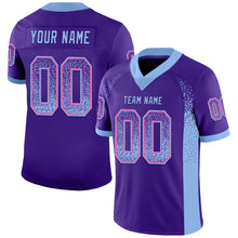 Load image into Gallery viewer, Custom Purple Light Blue-Pink Mesh Drift Fashion Football Jersey
