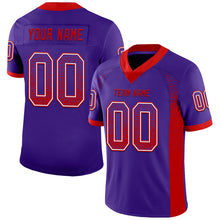 Load image into Gallery viewer, Custom Purple Red-White Mesh Drift Fashion Football Jersey
