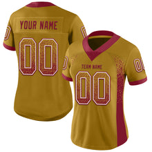 Load image into Gallery viewer, Custom Old Gold Crimson-White Mesh Drift Fashion Football Jersey
