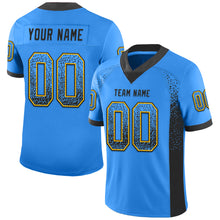 Load image into Gallery viewer, Custom Powder Blue Black-Gold Mesh Drift Fashion Football Jersey
