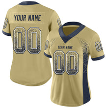 Load image into Gallery viewer, Custom Vegas Gold Navy-White Mesh Drift Fashion Football Jersey
