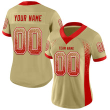 Load image into Gallery viewer, Custom Vegas Gold Red-White Mesh Drift Fashion Football Jersey
