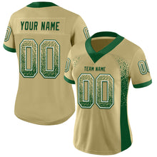 Load image into Gallery viewer, Custom Vegas Gold Green-White Mesh Drift Fashion Football Jersey
