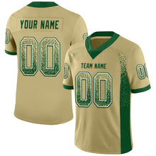 Load image into Gallery viewer, Custom Vegas Gold Green-White Mesh Drift Fashion Football Jersey
