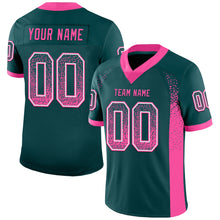 Load image into Gallery viewer, Custom Midnight Green Pink-White Mesh Drift Fashion Football Jersey
