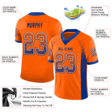 Load image into Gallery viewer, Custom Orange Royal-White Mesh Drift Fashion Football Jersey
