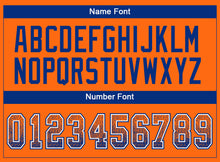 Load image into Gallery viewer, Custom Orange Royal-White Mesh Drift Fashion Football Jersey
