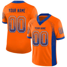 Load image into Gallery viewer, Custom Orange Royal-White Mesh Drift Fashion Football Jersey
